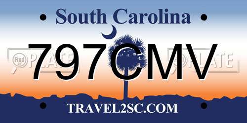 797CMV South Carolina License Plate