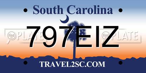 797EIZ South Carolina License Plate