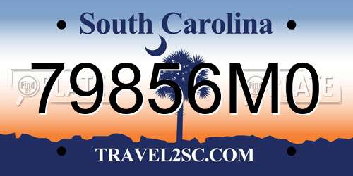 79856M0 South Carolina License Plate