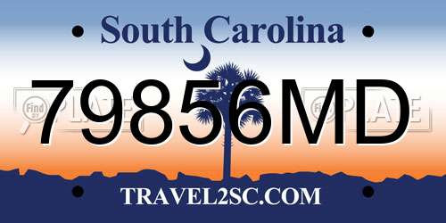 79856MD South Carolina License Plate