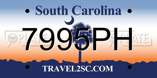 7995PH South Carolina License Plate