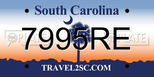7995RE South Carolina License Plate