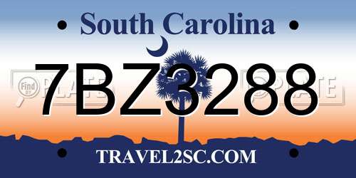 7BZ3288 South Carolina License Plate