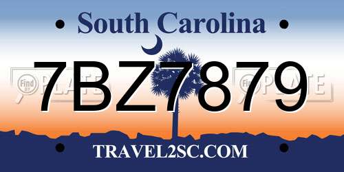 7BZ7879 South Carolina License Plate