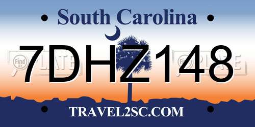 7DHZ148 South Carolina License Plate