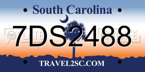 7DS2488 South Carolina License Plate