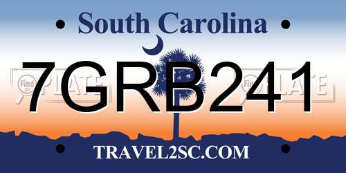 7GRB241 South Carolina License Plate