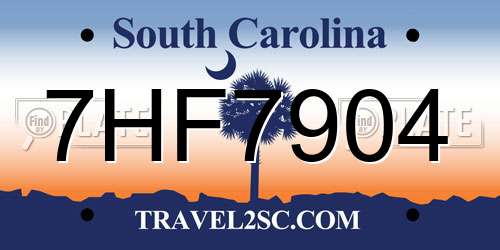 7HF7904 South Carolina License Plate