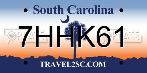 7HHK61 South Carolina License Plate