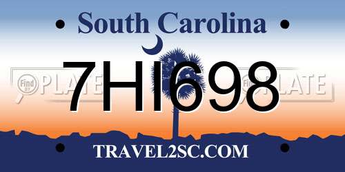 7HI698 South Carolina License Plate