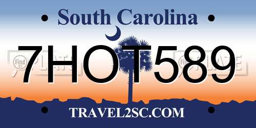 7HOT589 South Carolina License Plate
