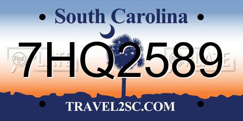 7HQ2589 South Carolina License Plate