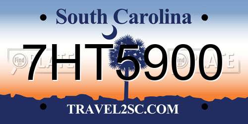 7HT5900 South Carolina License Plate