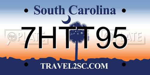 7HTT95 South Carolina License Plate