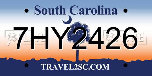 7HY2426 South Carolina License Plate