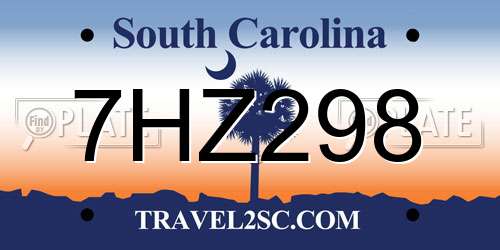 7HZ298 South Carolina License Plate