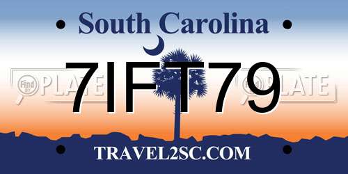 7IFT79 South Carolina License Plate