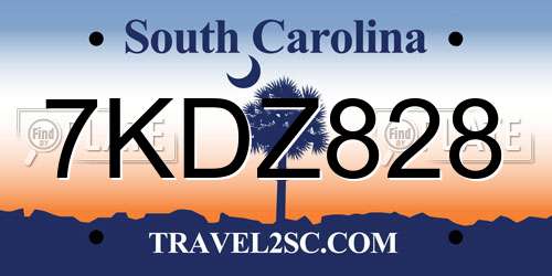 7KDZ828 South Carolina License Plate