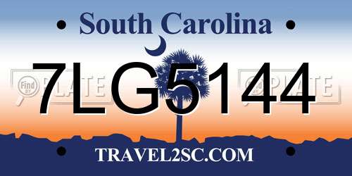 7LG5144 South Carolina License Plate