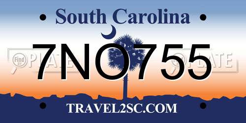 7NO755 South Carolina License Plate