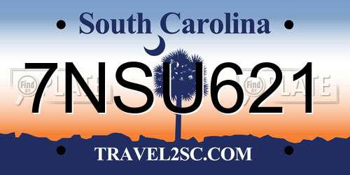 7NSU621 South Carolina License Plate