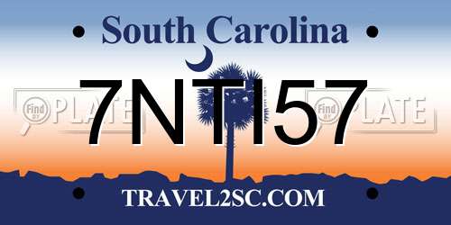 7NTI57 South Carolina License Plate