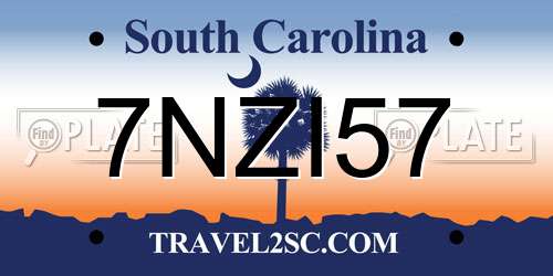 7NZI57 South Carolina License Plate