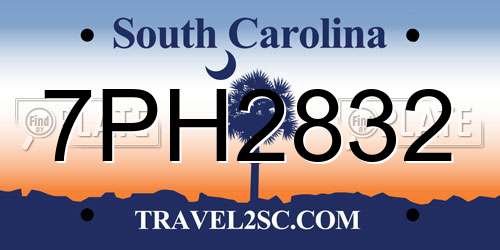 7PH2832 South Carolina License Plate