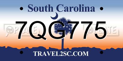 7QG775 South Carolina License Plate