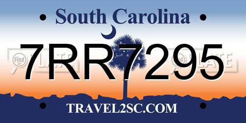 7RR7295 South Carolina License Plate