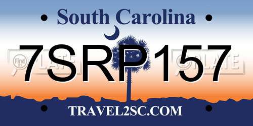 7SRP157 South Carolina License Plate