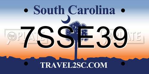 7SSE39 South Carolina License Plate