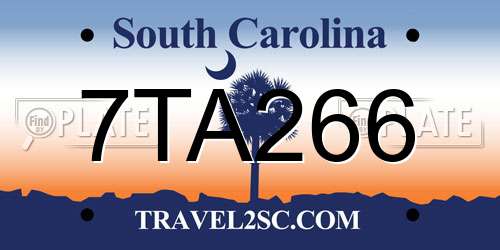 7TA266 South Carolina License Plate