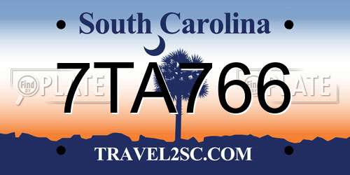 7TA766 South Carolina License Plate