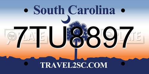 7TU8897 South Carolina License Plate