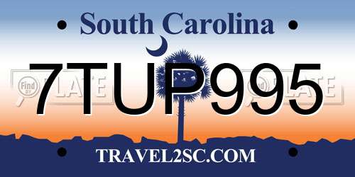 7TUP995 South Carolina License Plate