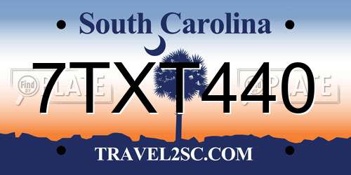 7TXT440 South Carolina License Plate