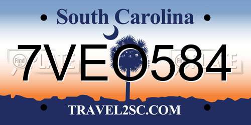 7VEO584 South Carolina License Plate
