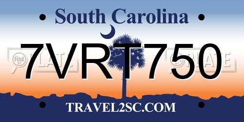 7VRT750 South Carolina License Plate
