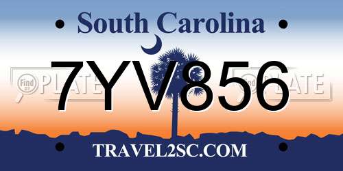 7YV856 South Carolina License Plate