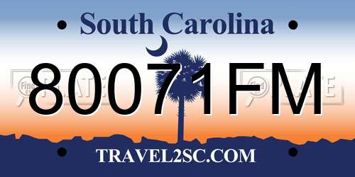 80071FM South Carolina License Plate