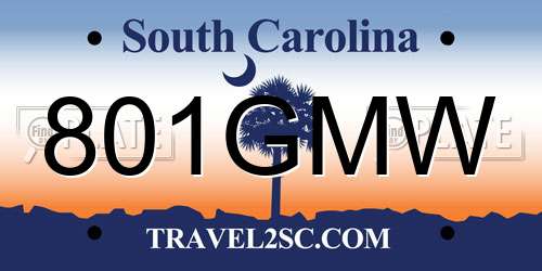 801GMW South Carolina License Plate