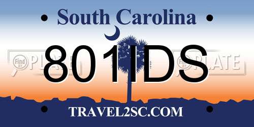 801IDS South Carolina License Plate
