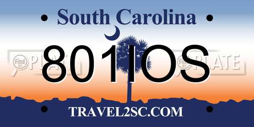 801IOS South Carolina License Plate