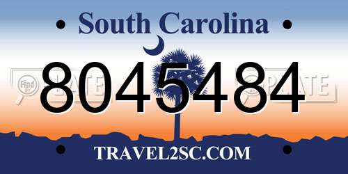 8045484 South Carolina License Plate