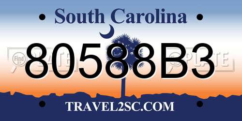 80588B3 South Carolina License Plate