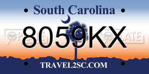 8059KX South Carolina License Plate