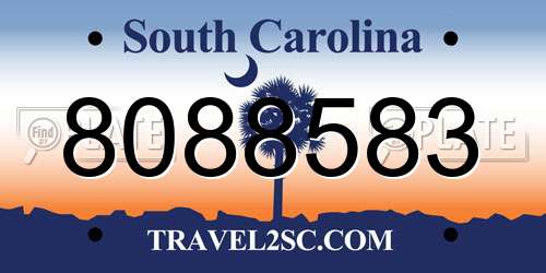 8088583 South Carolina License Plate