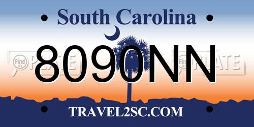 8090NN South Carolina License Plate