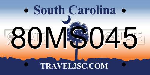 80MS045 South Carolina License Plate